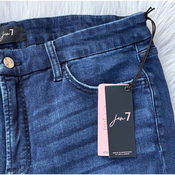 NWT Jen7 Raw Hem Straight Leg Ankle Jeans - Picture 6 of 8